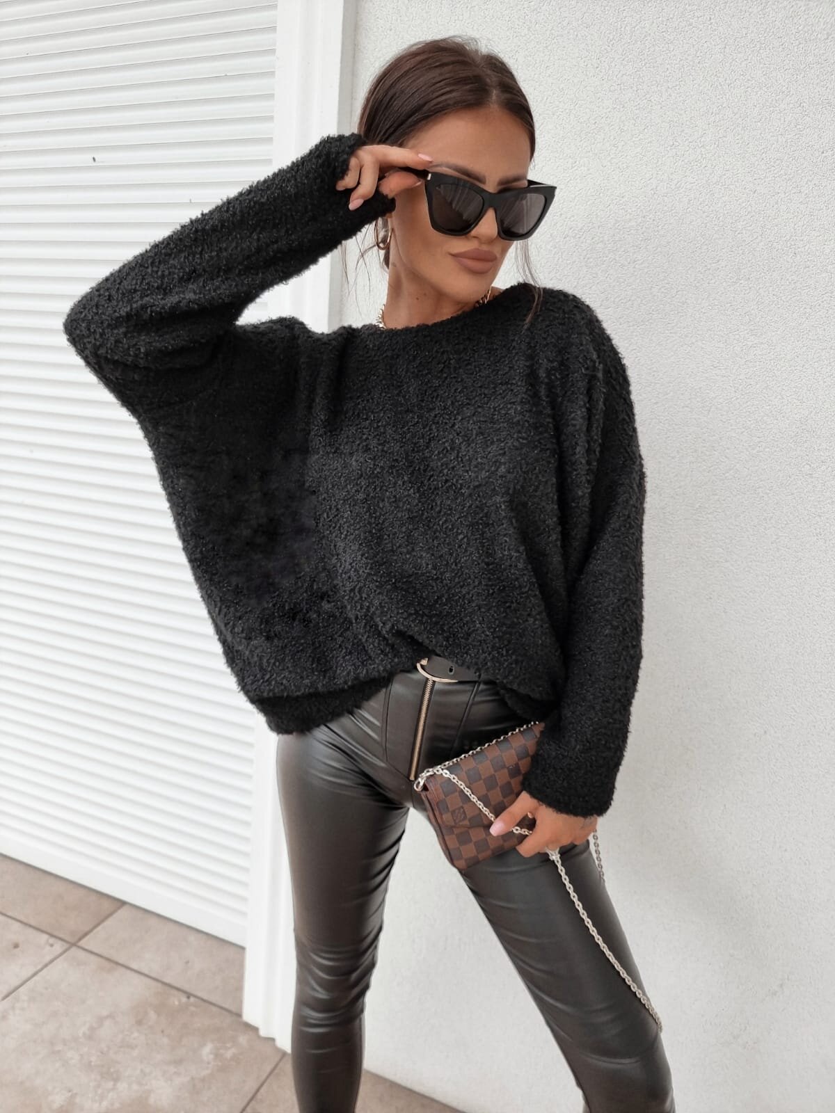 Women's Loose Long-sleeved Off-shoulder Sweater Be Up For Life
