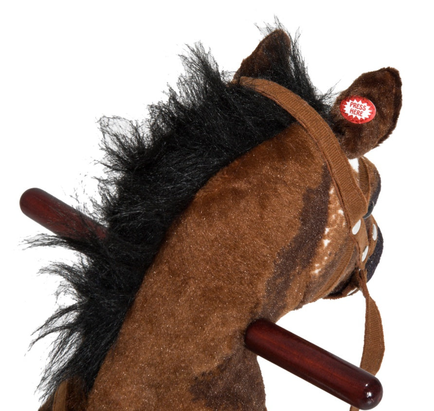 Rocking Horse Kids Plush Ride-On BEUPFORLIFE.com
