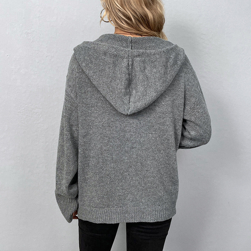 Single-breasted Hooded Sweater BEUPFORLIFE.com