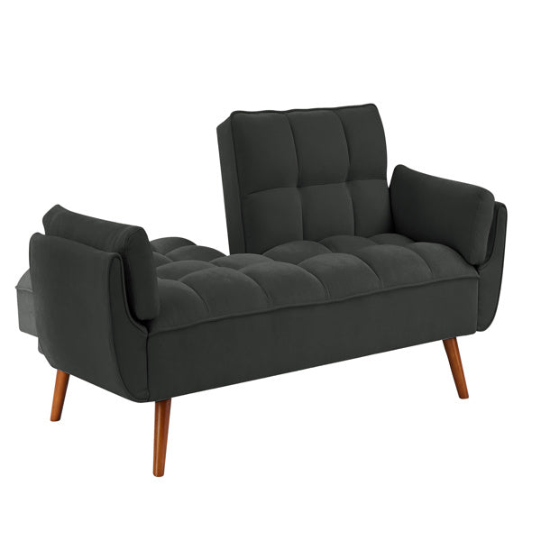 Linen Sofa w/ Adjustable Backrest And Easy Assembly Lounge Chair - Dark Gray BEUPFORLIFE.com