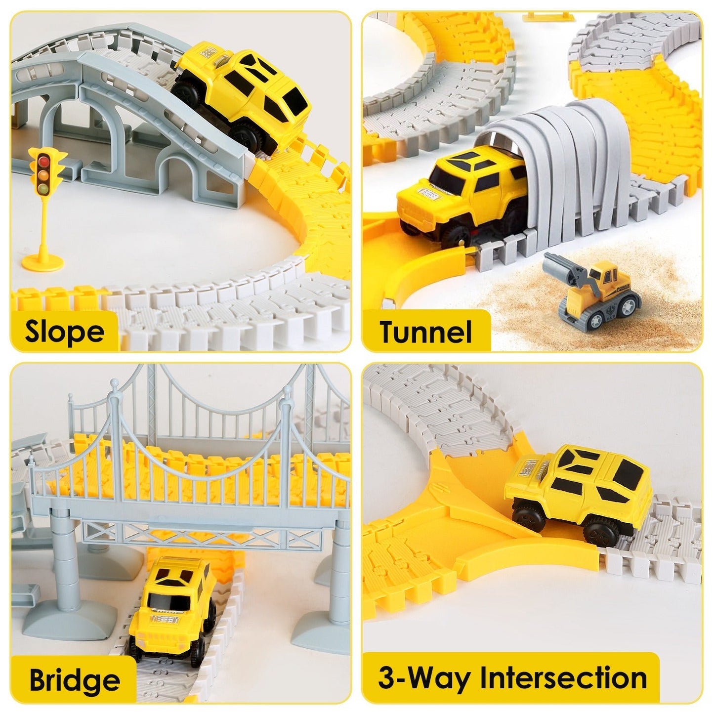1Pc 340Pcs Construction Race Track Set, for Ages 3 - 6 Years Old BEUPFORLIFE.com