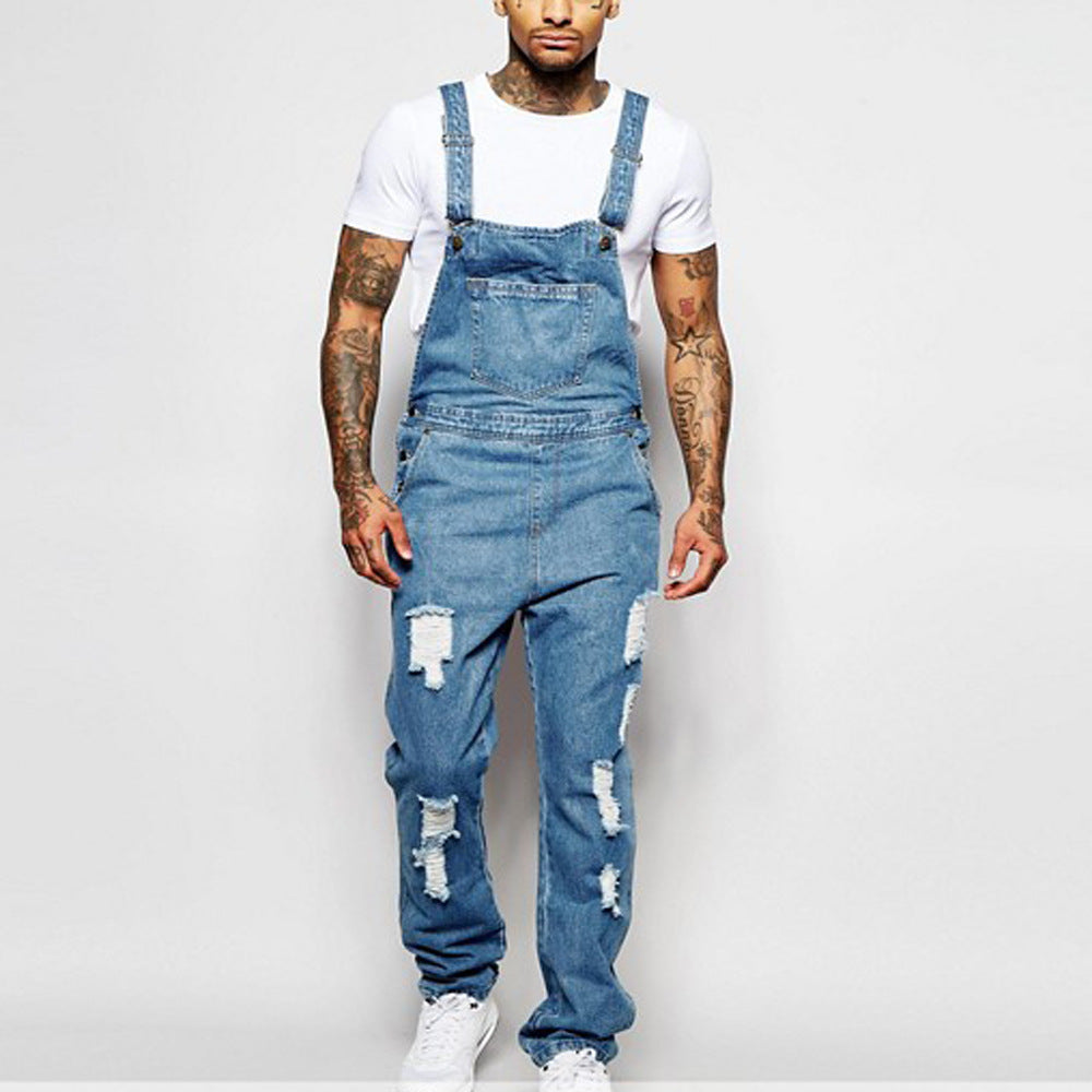 Men's Denim Romper/Overalls BEUPFORLIFE.com