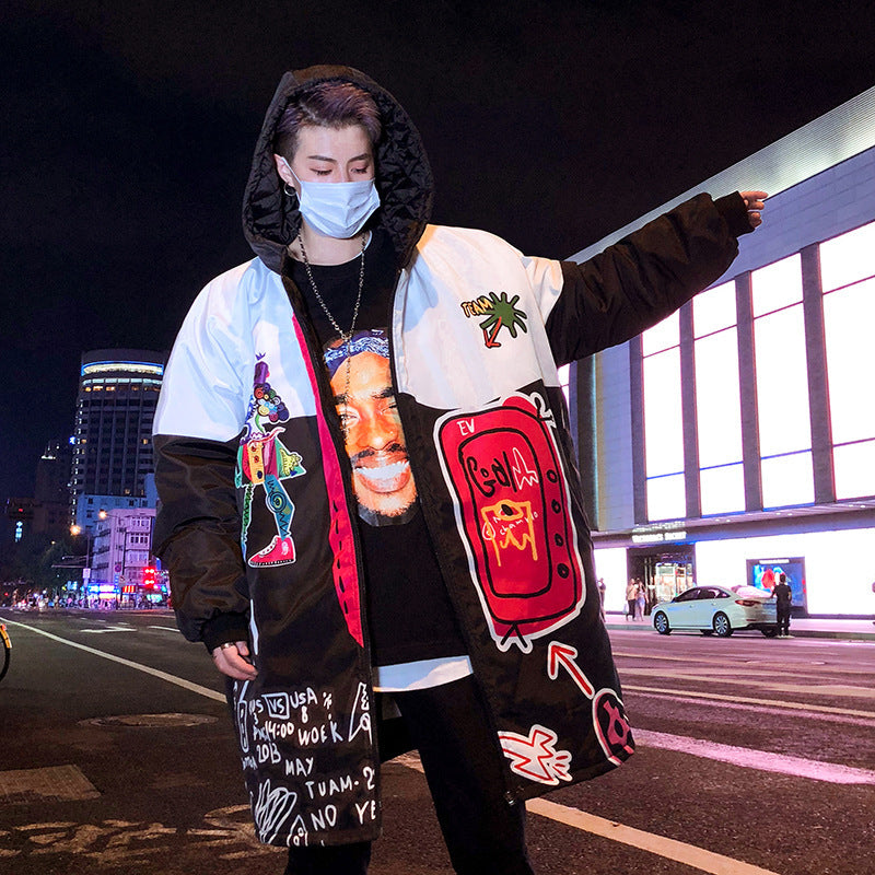 Graffiti trench coat BEUPFORLIFE.com