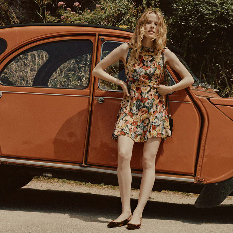 Silk Floral Vacation Style French Style BEUPFORLIFE.com