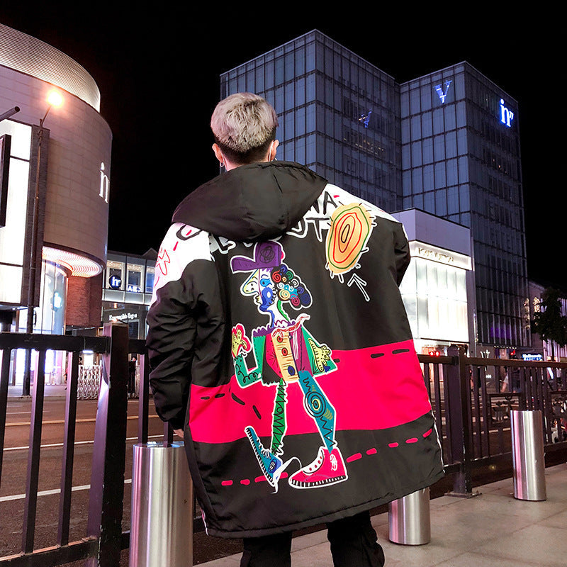 Graffiti trench coat BEUPFORLIFE.com
