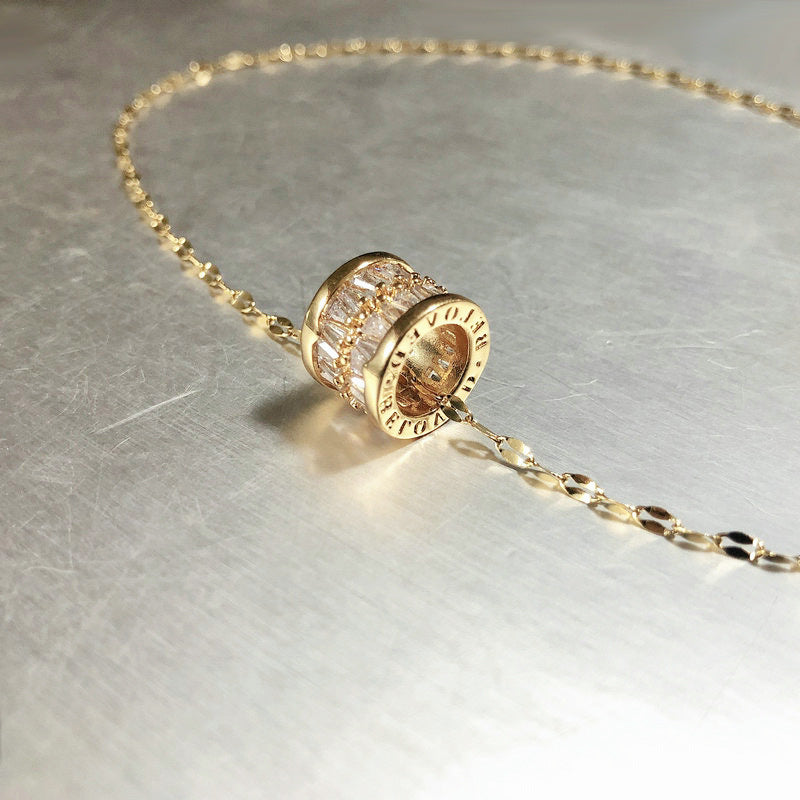 18K Gold Titanium Steel Clavicle Chain - BEUPFORLIFE.com