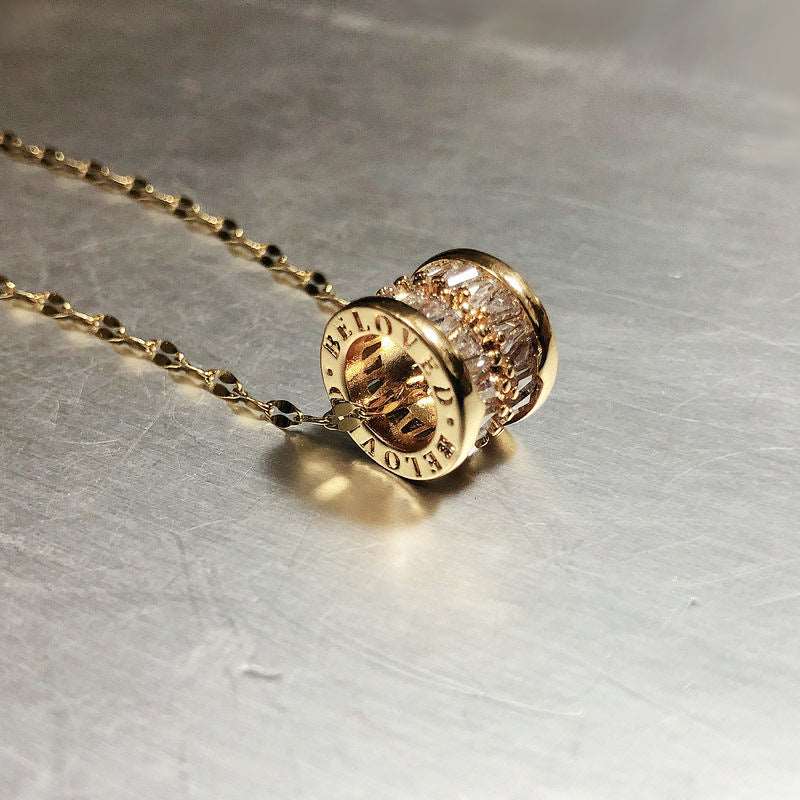 18K Gold Titanium Steel Clavicle Chain - BEUPFORLIFE.com