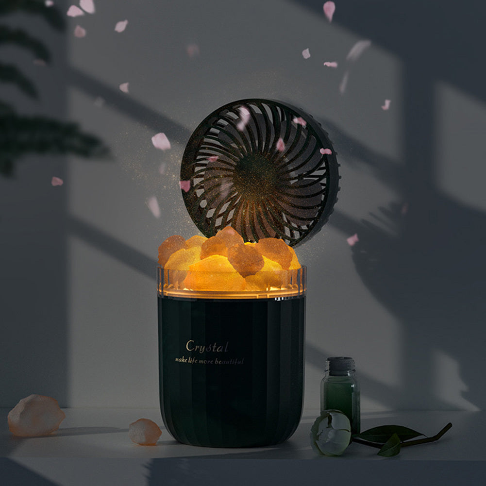 USB Wireless Essential Oil Aroma Diffuser With Adjustable Fan Warm Light Be Up For Life
