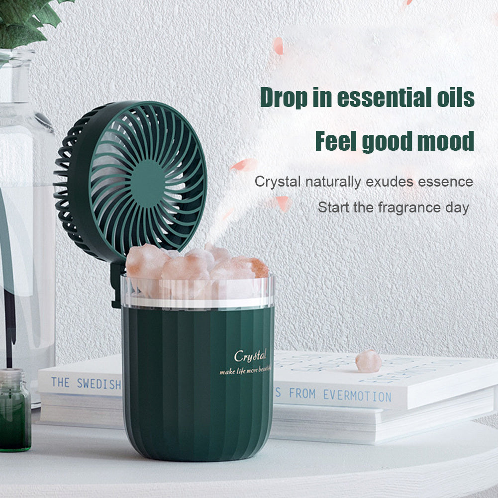 USB Wireless Essential Oil Aroma Diffuser With Adjustable Fan Warm Light Be Up For Life