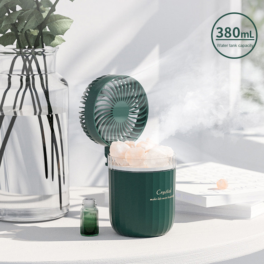 USB Wireless Essential Oil Aroma Diffuser With Adjustable Fan Warm Light Be Up For Life