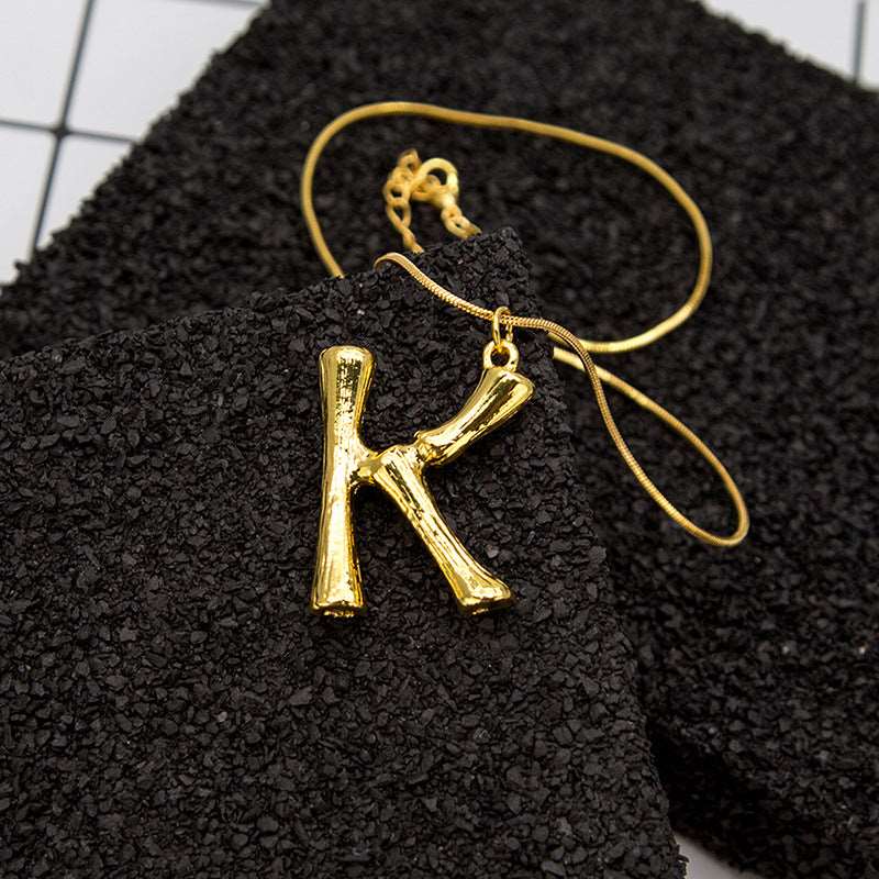 Alphabet pendant necklace
