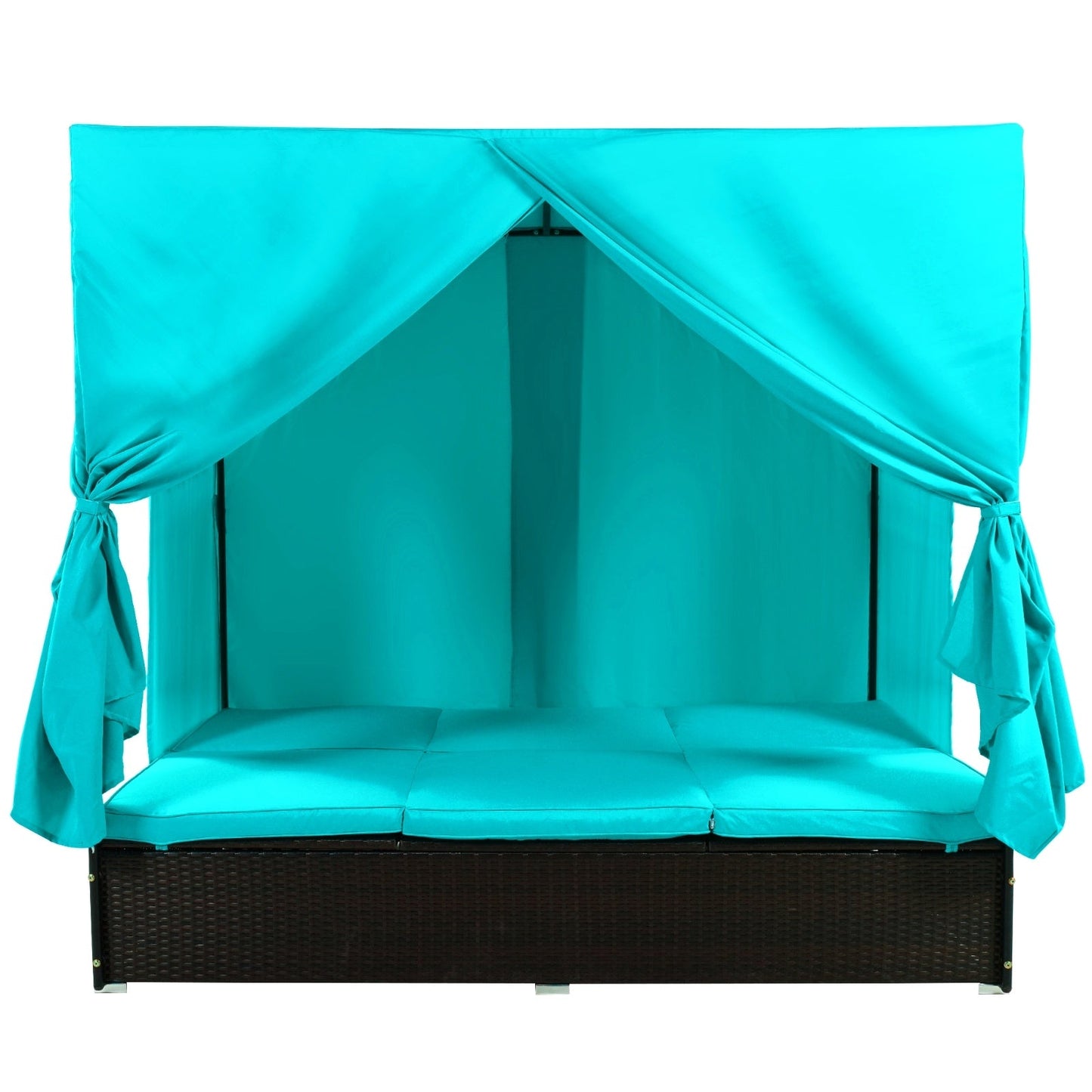 U STYLE Outdoor Patio Wicker Sunbed/Daybed With Cushions & Adjustable Seats Be Up For Life