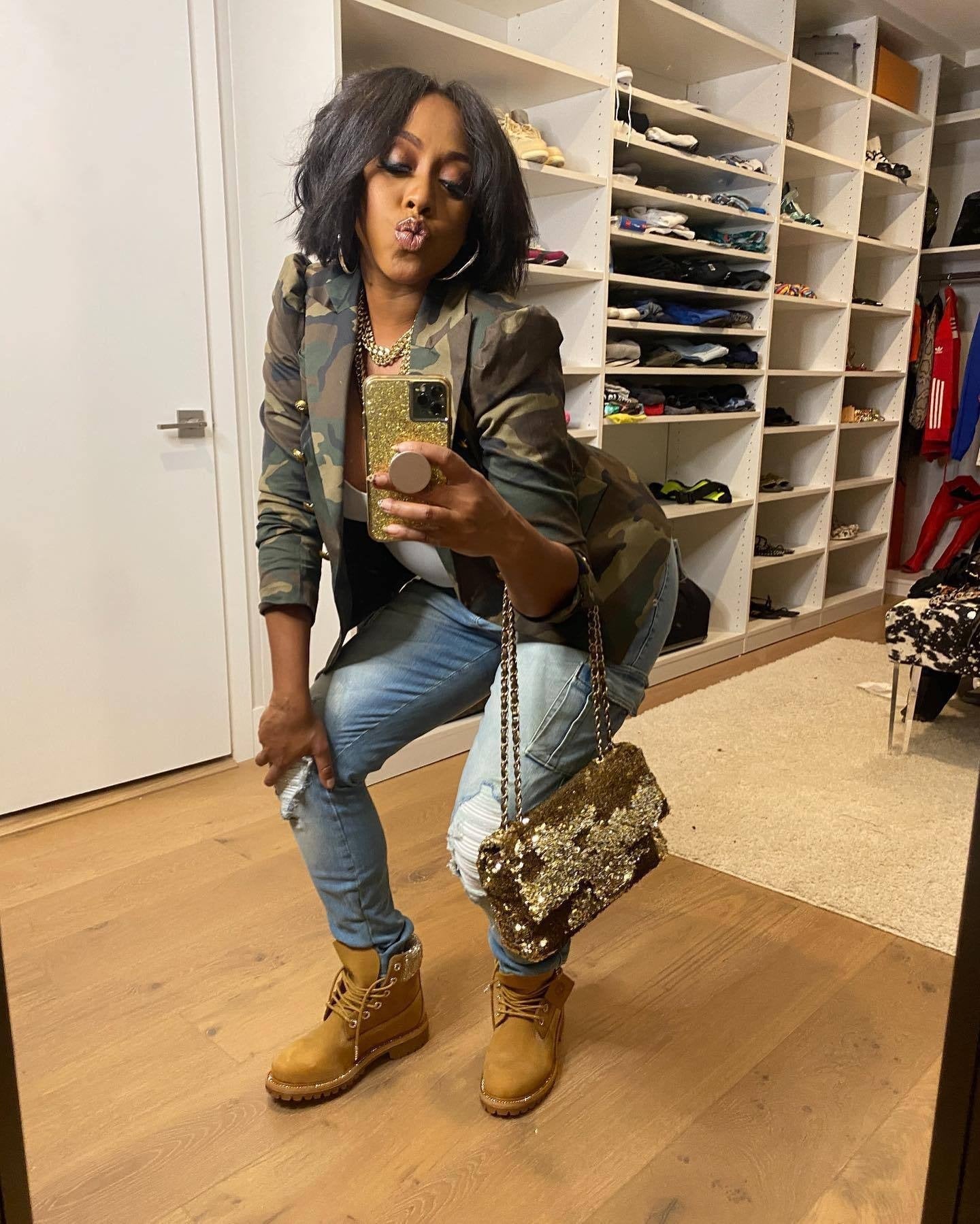 Chic Double-Breasted, Camo Print Jacket Be Up For Life