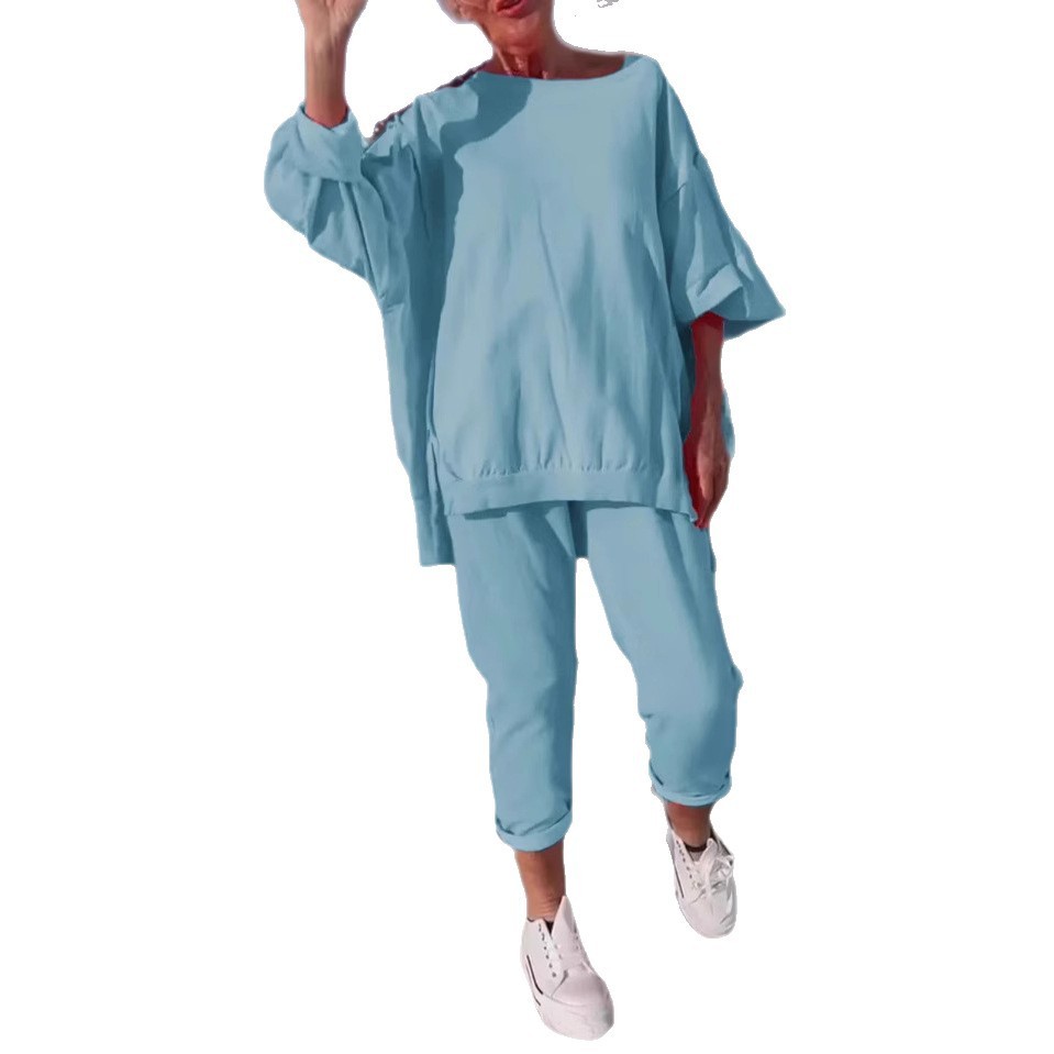 Round Neck Long Sleeve Two-piece Chill Wear BEUPFORLIFE.com