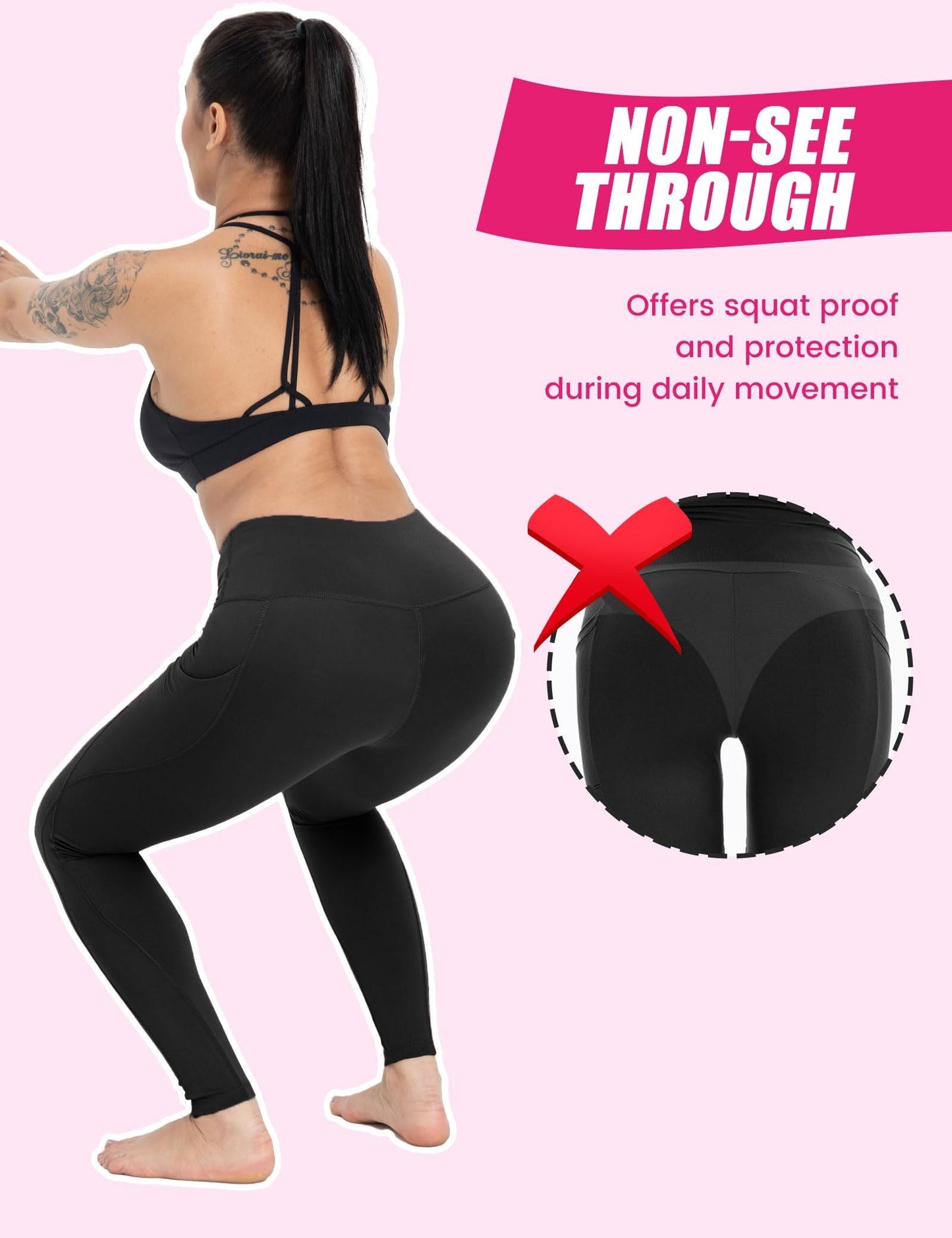 3 Piece - Cropped High-waisted Oblique Pocket Yoga Pants Be Up For Life