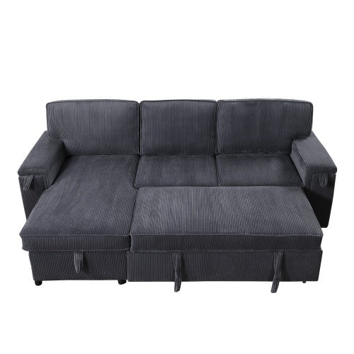 U STYLE Sleeper Sectional Sofa w/ Storage Space Be Up For Life