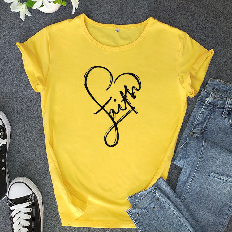 Faith Monogrammed T-shirt BEUPFORLIFE.com