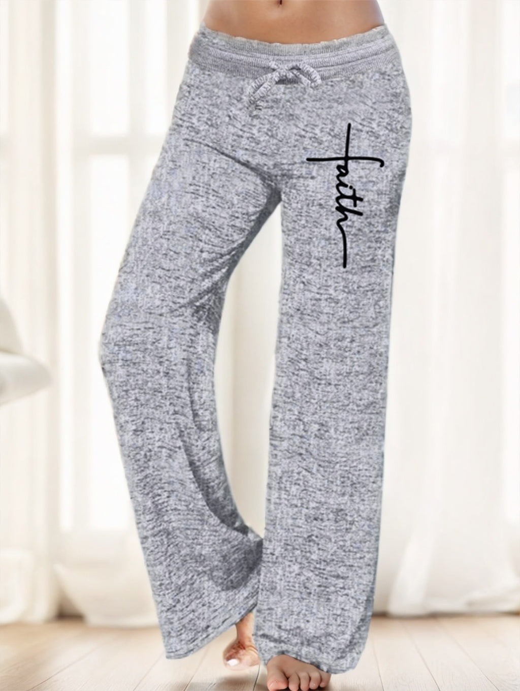 Solid-colored Wide-leg FAITH Pants Be Up For Life