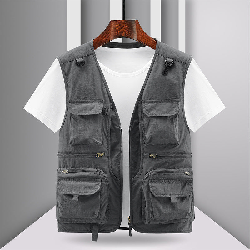 Large Men's Multi-pocket Vest Be Up For Life