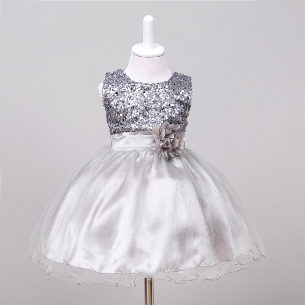Baby Sequin Dress Flower Girl Wedding Princess Dress BEUPFORLIFE.com
