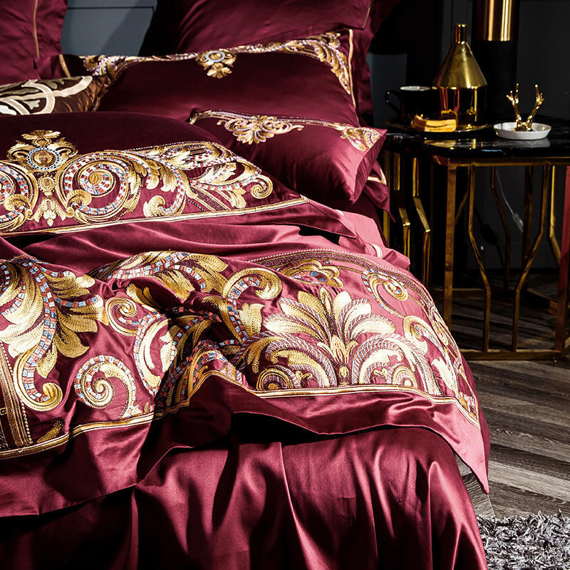 Embroidered cotton quilt cover bedding BEUPFORLIFE.com