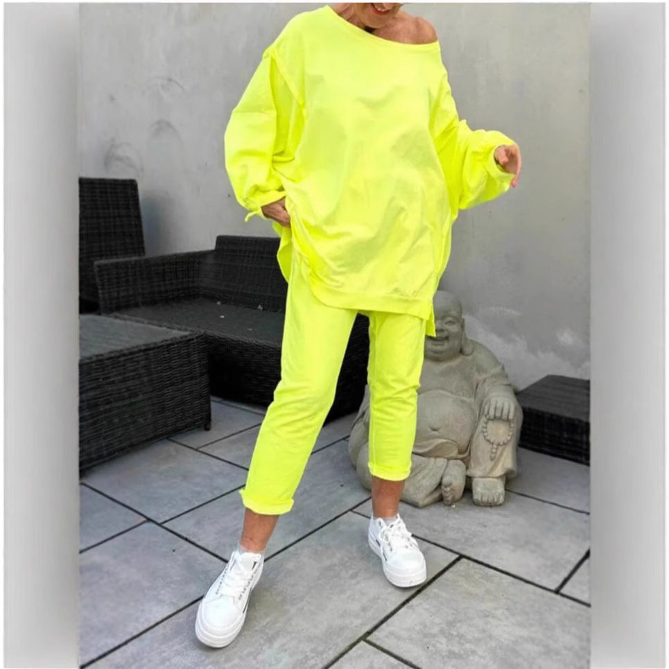 Round Neck Long Sleeve Two-piece Chill Wear BEUPFORLIFE.com
