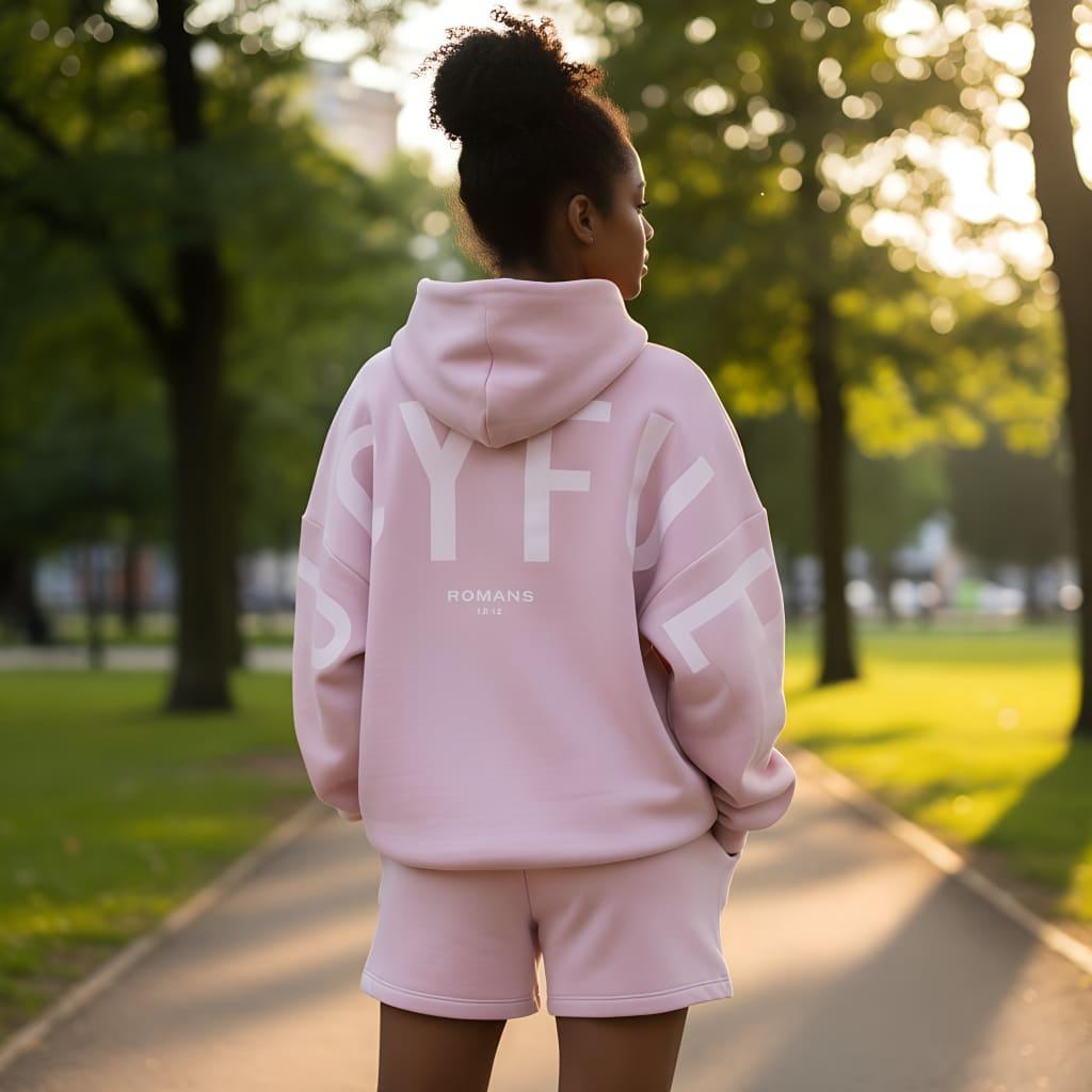 Word Printed Hoodie Be Up For Life