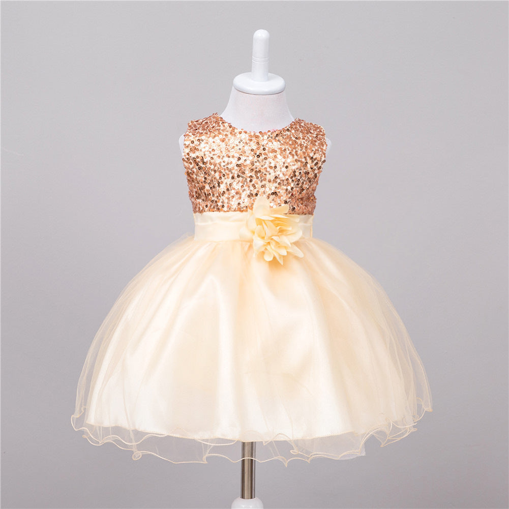 Baby Sequin Dress Flower Girl Wedding Princess Dress BEUPFORLIFE.com