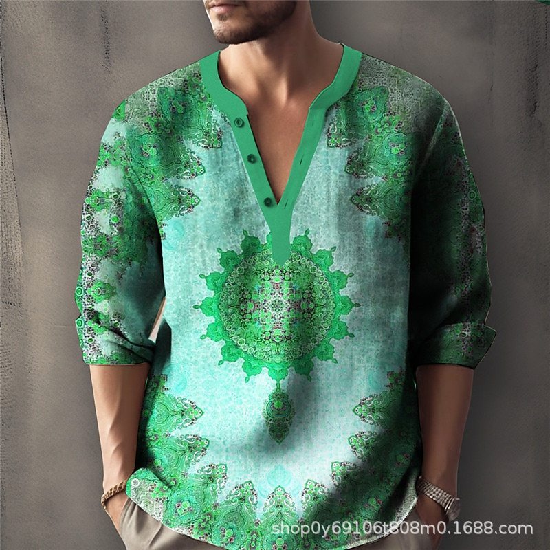 Printed Jacquard/Linen Sweater BEUPFORLIFE.com