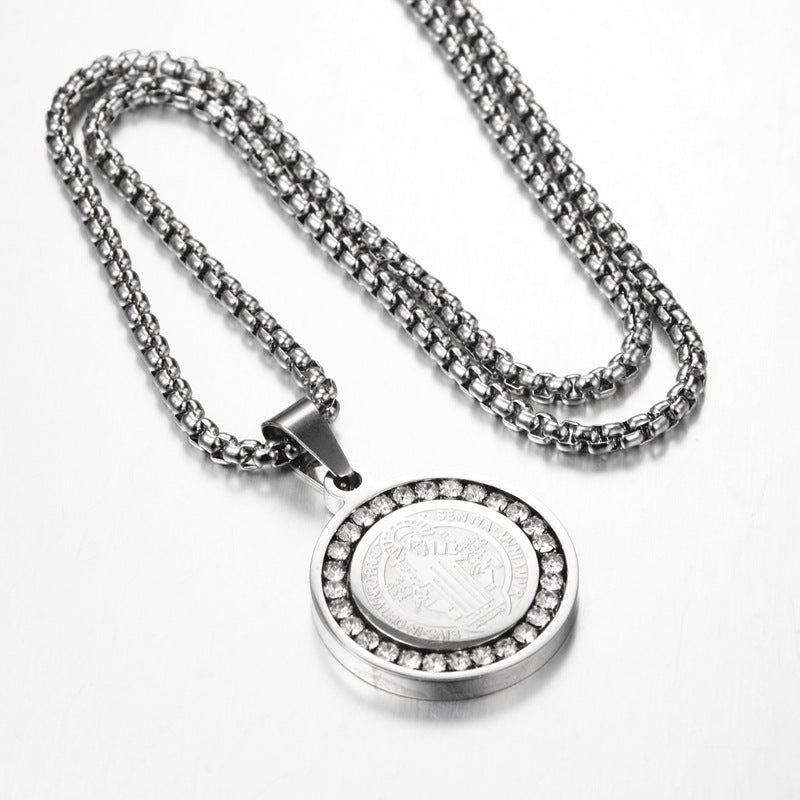 God Disc Titanium Steel Necklace Be Up For Life