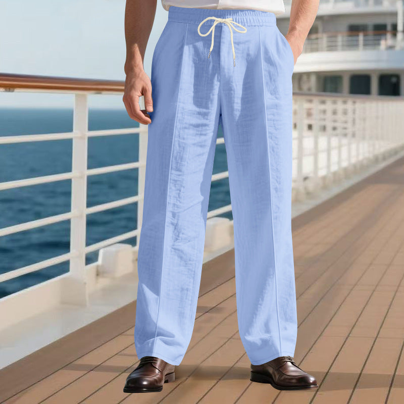 Loose Breathable Linen Leisure Men's Loose Beach Pants BEUPFORLIFE.com