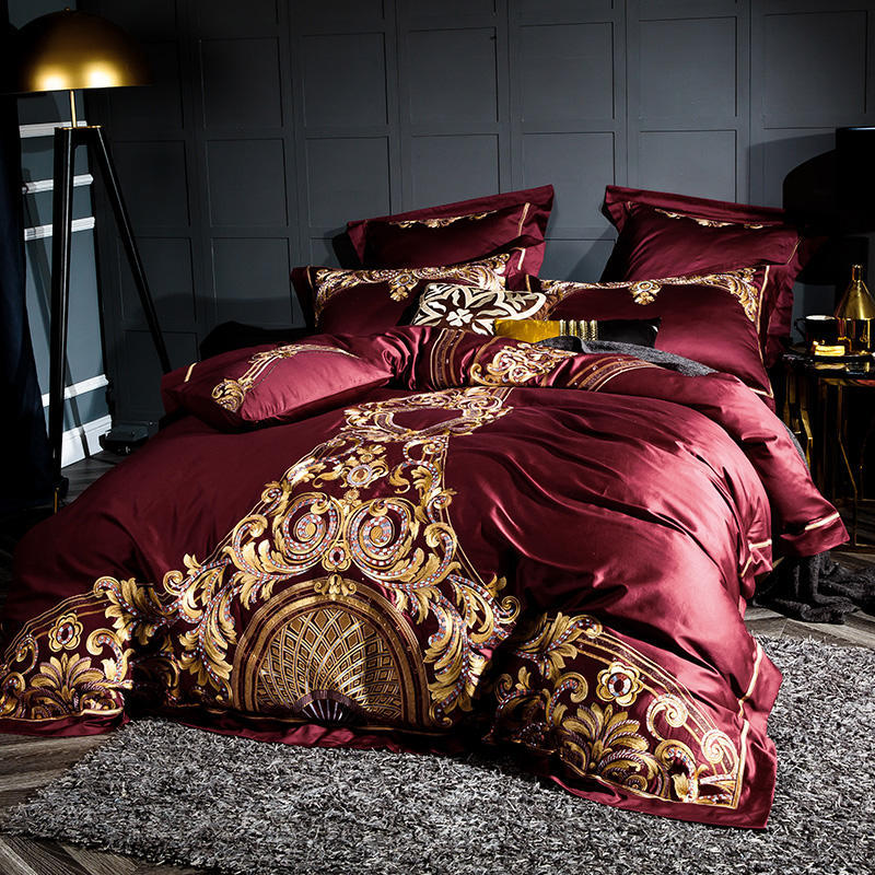 Embroidered cotton quilt cover bedding BEUPFORLIFE.com