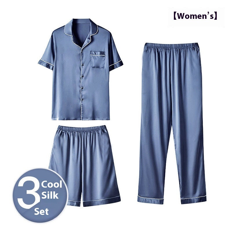 Ice Silk Be Up at Night Three-piece Pajamas BEUPFORLIFE.com