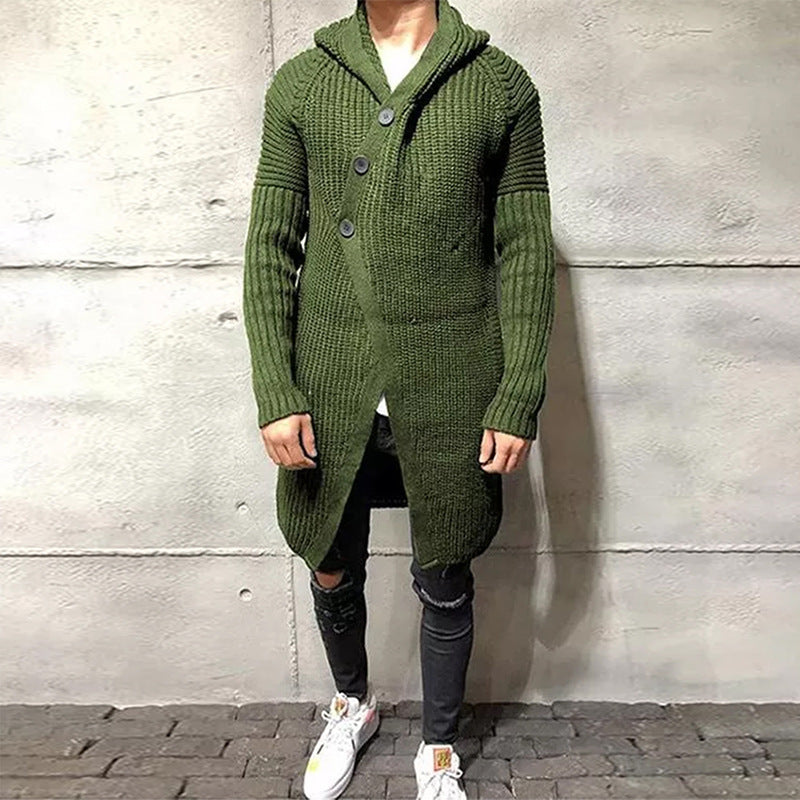 Long Knitted Hooded Sweater BEUPFORLIFE.com