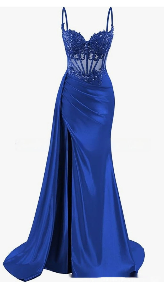 Lovely Satin Strapless Long Dress