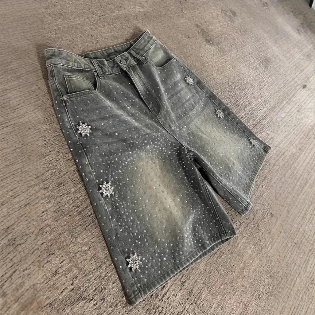 Shine UP Washed Denim Shorts Be Up For Life