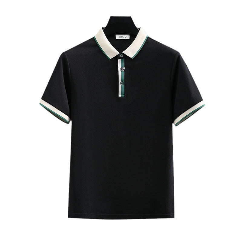 Pearl Cotton Polo Shirt Short-sleeved