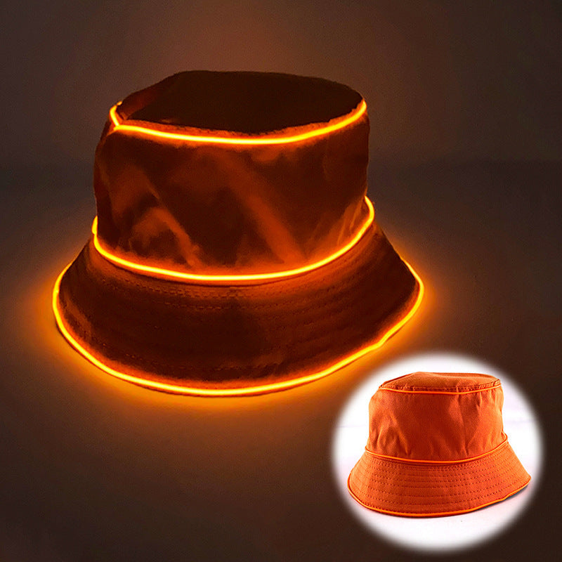 LED Luminous Unisex Solid Color Flat Top Sun Hat BEUPFORLIFE.com