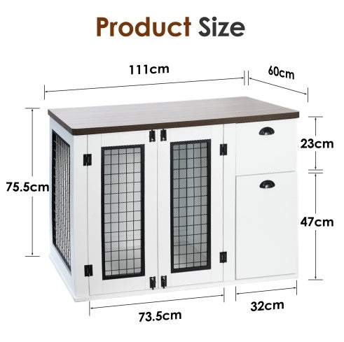 Furniture Style Wooden Dog Cage BEUPFORLIFE.com
