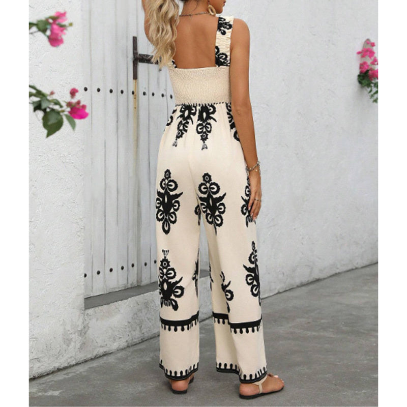 Summer Boho Jumpsuit One Piece With Pockets BEUPFORLIFE.com