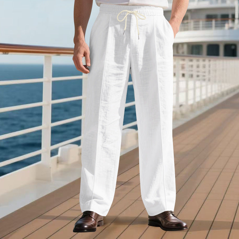 Loose Breathable Linen Leisure Men's Loose Beach Pants BEUPFORLIFE.com