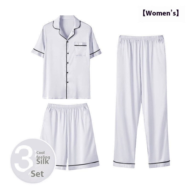 Ice Silk Be Up at Night Three-piece Pajamas BEUPFORLIFE.com