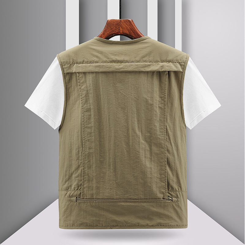 Large Men's Multi-pocket Vest Be Up For Life