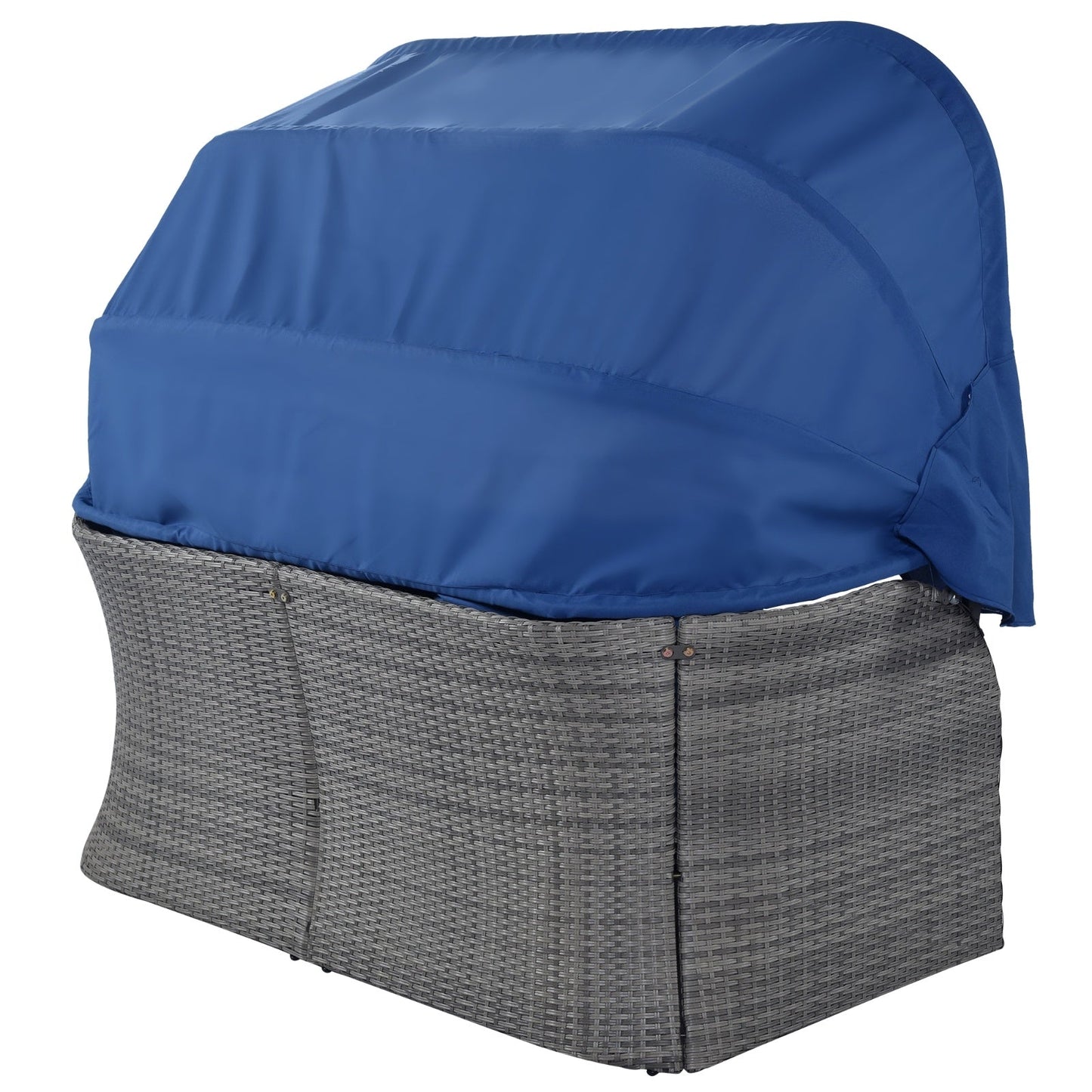 U STYLE Patio Furniture Set Daybed W Retractable Canopy Wicker Be Up For Life