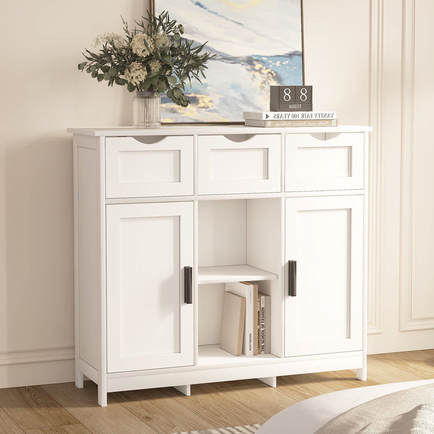 Cabinet With Drawers And Shelves - White BEUPFORLIFE.com
