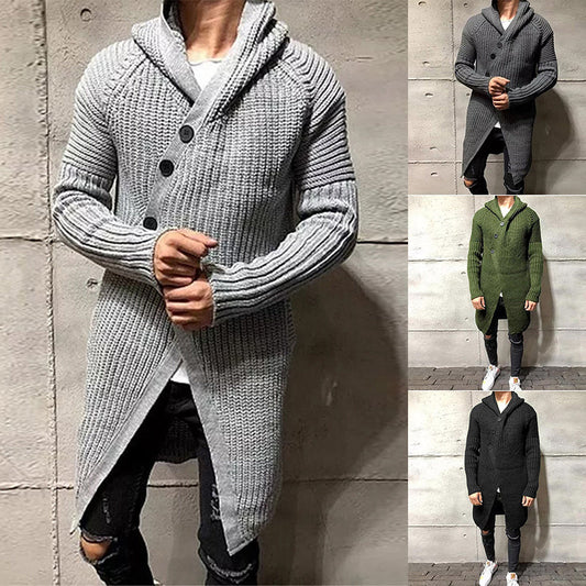 Long Knitted Hooded Sweater BEUPFORLIFE.com