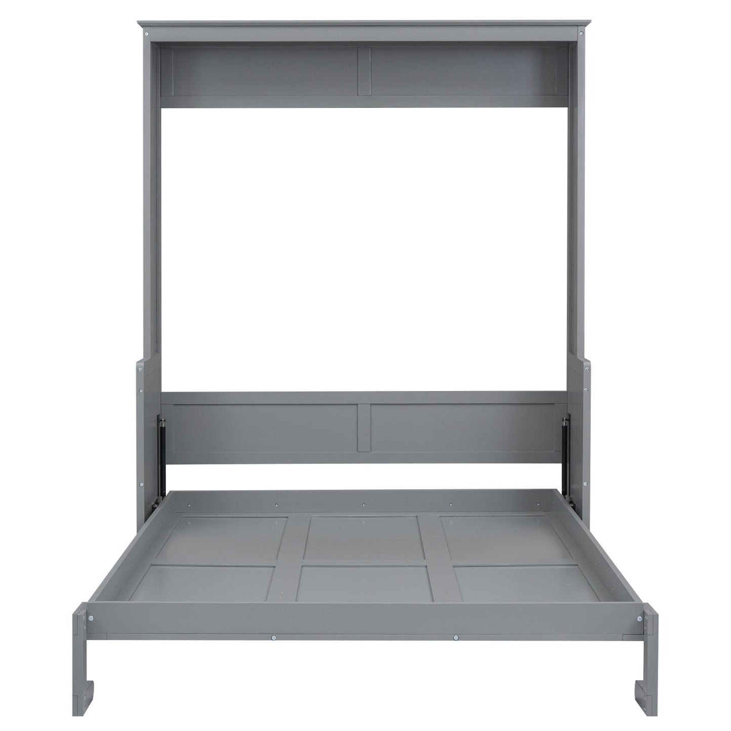 Queen Size Murphy Bed With A Shelf, Gray BEUPFORLIFE.com