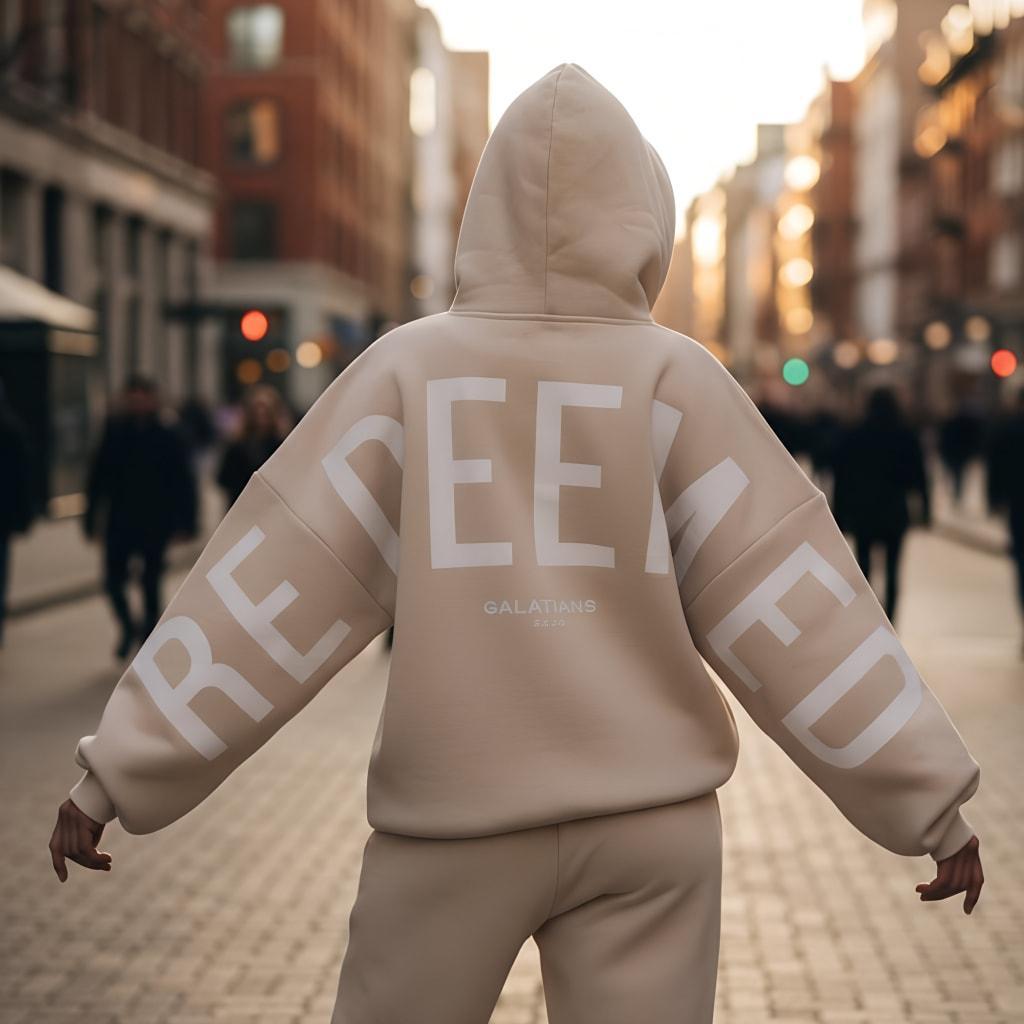 Word Printed Hoodie Be Up For Life