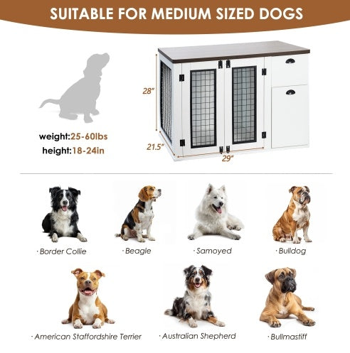 Furniture Style Wooden Dog Cage BEUPFORLIFE.com