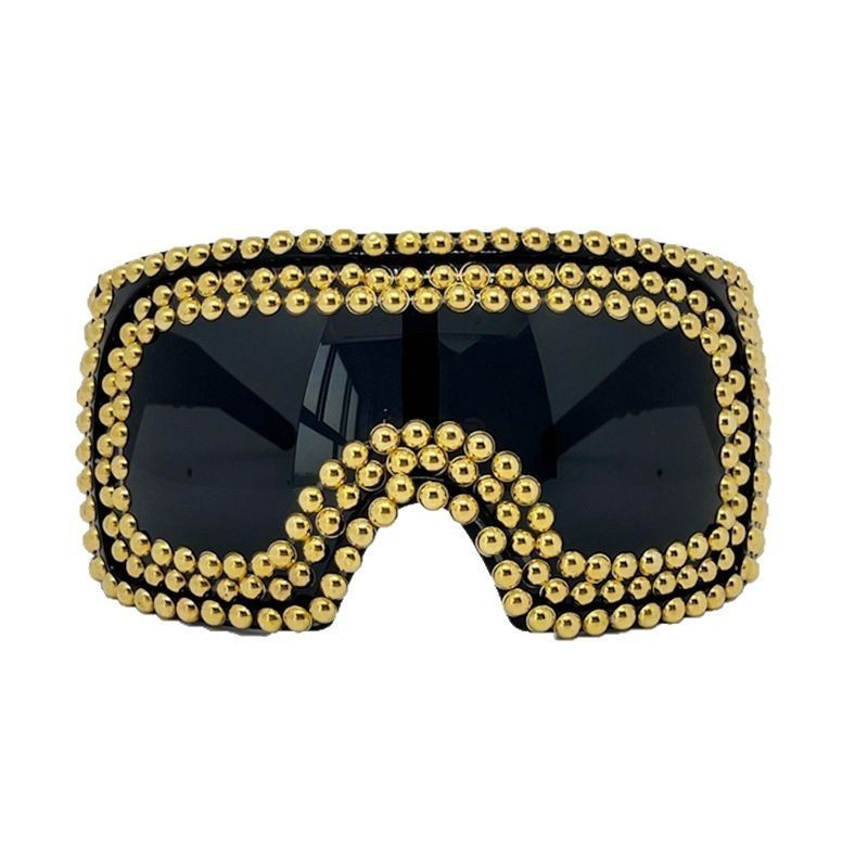 Punk Funk Super Large Rim Square Rivet Sunglasses BEUPFORLIFE.com